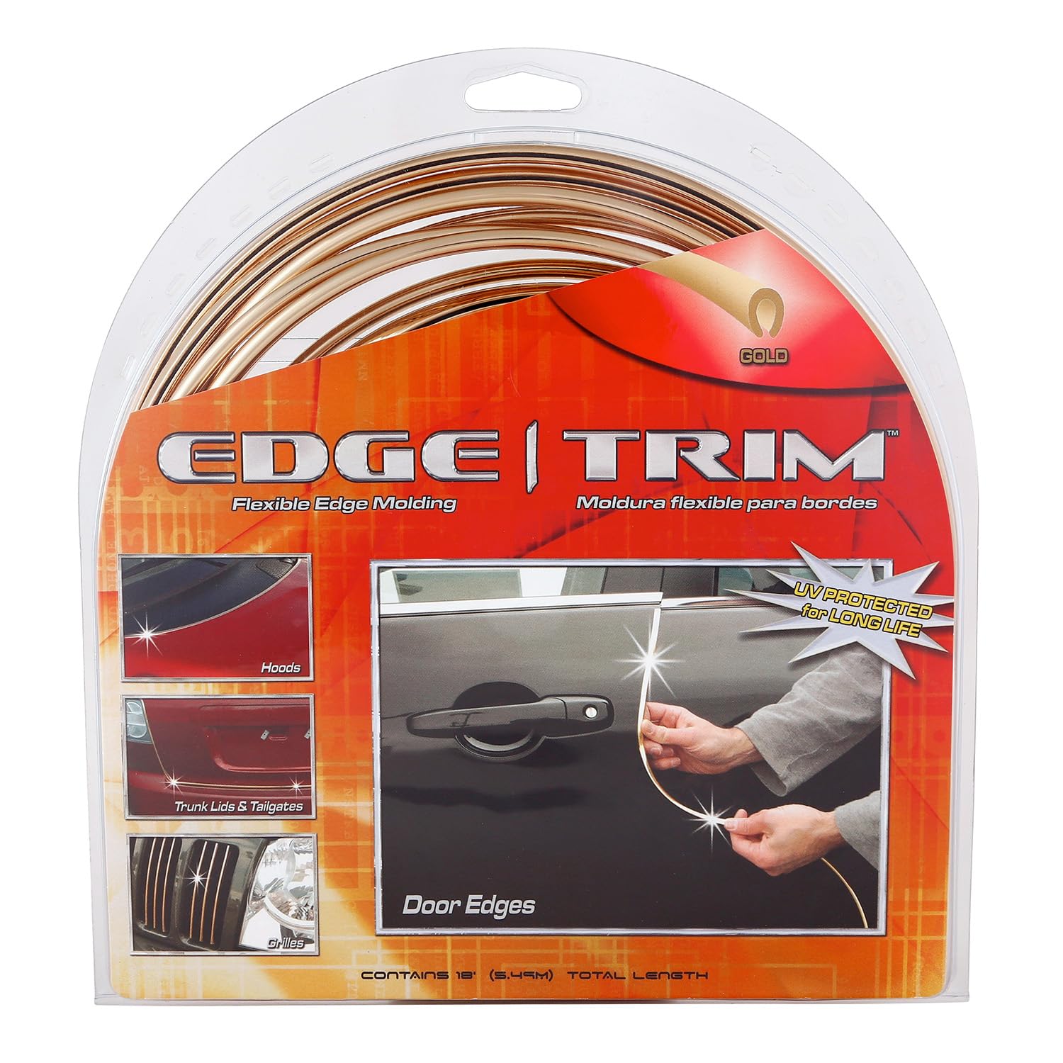 CowlesCustom - Gold Edge Trim for Cars - 18 Ft, Easy to Install, Protects from Chips & Scratches made from PVC - Add Protection & Style