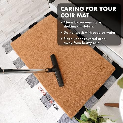 Miniatura 7 de COCO MATS 'N MORE Felpudo de entrada al aire libre  Tapete de primavera para puerta exterior raspa los zapatos más sucios, tejido a mano para