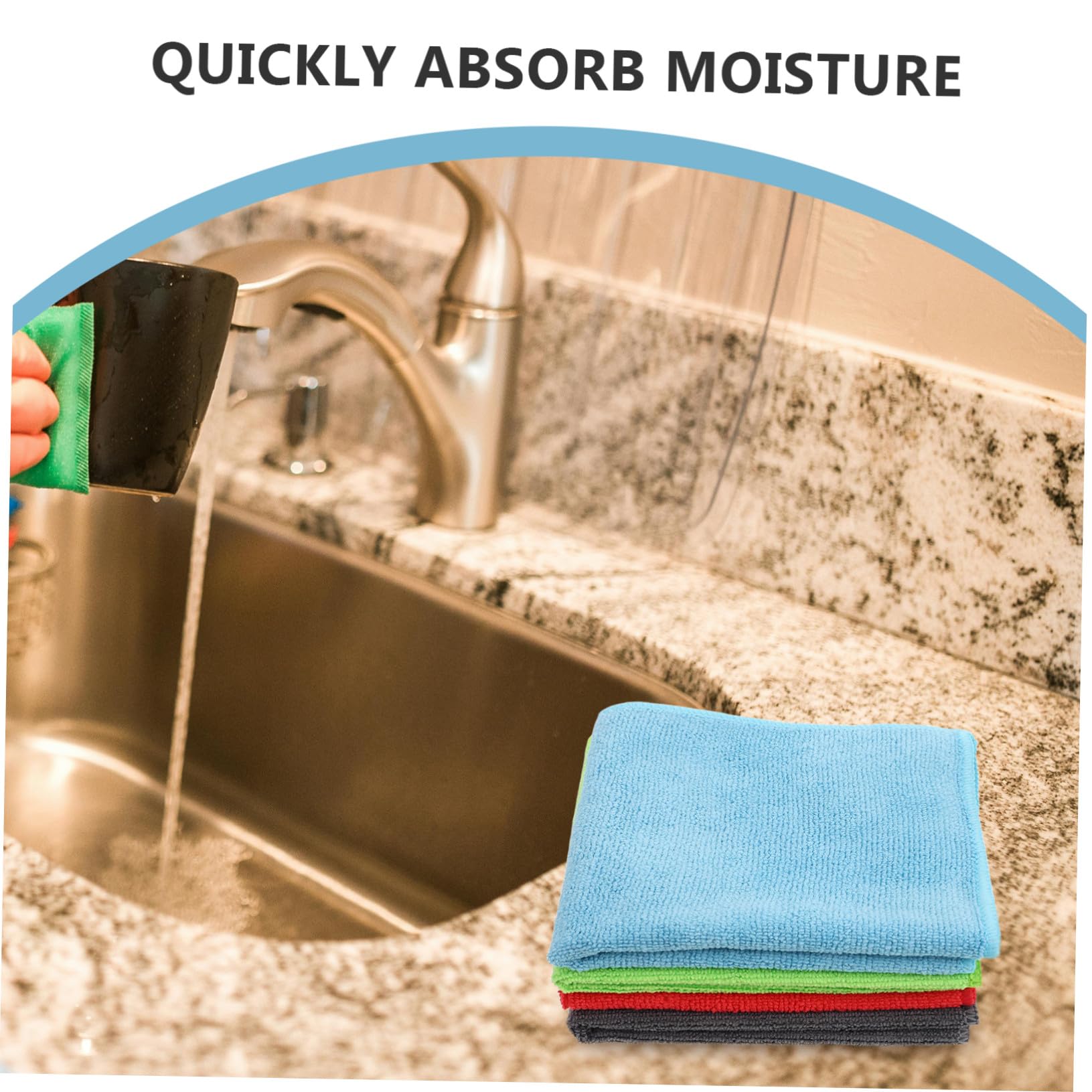 UPKOCH 24piezas Paños de Cocina de Microfibra para Limpiar Superficies del Hogar Trapos de Limpieza de Microfibra Súper Absorbentes para Encimeras y Platos la Cocina