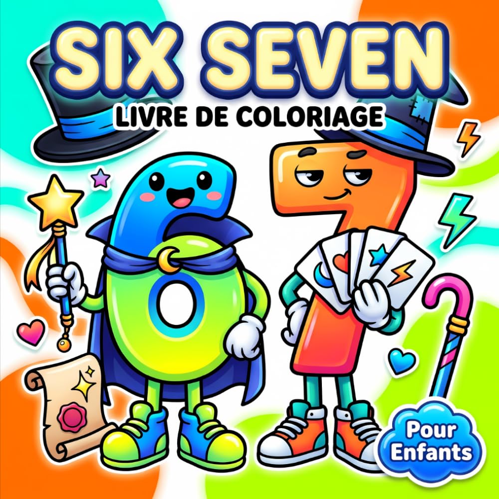 Livre De Coloriage Six Seven Brainrot: Dessins Amusants et Simples Inspirés des Phénomènes Viraux pour une Activité Créative Destinée à Toute la Famille