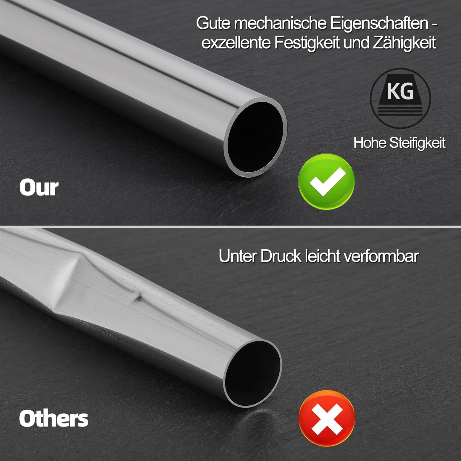 Tubo in Acciaio Inox Ø4mm (5/32") V2A Lunghezza 300mm 6 Pezzi