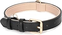 Vista 13 de WHIPPY Collar de cuero para perro pequeño y mediano, ajustable, suave, transpirable, de cuero, acolchado, con hebilla de aleación, resistente al