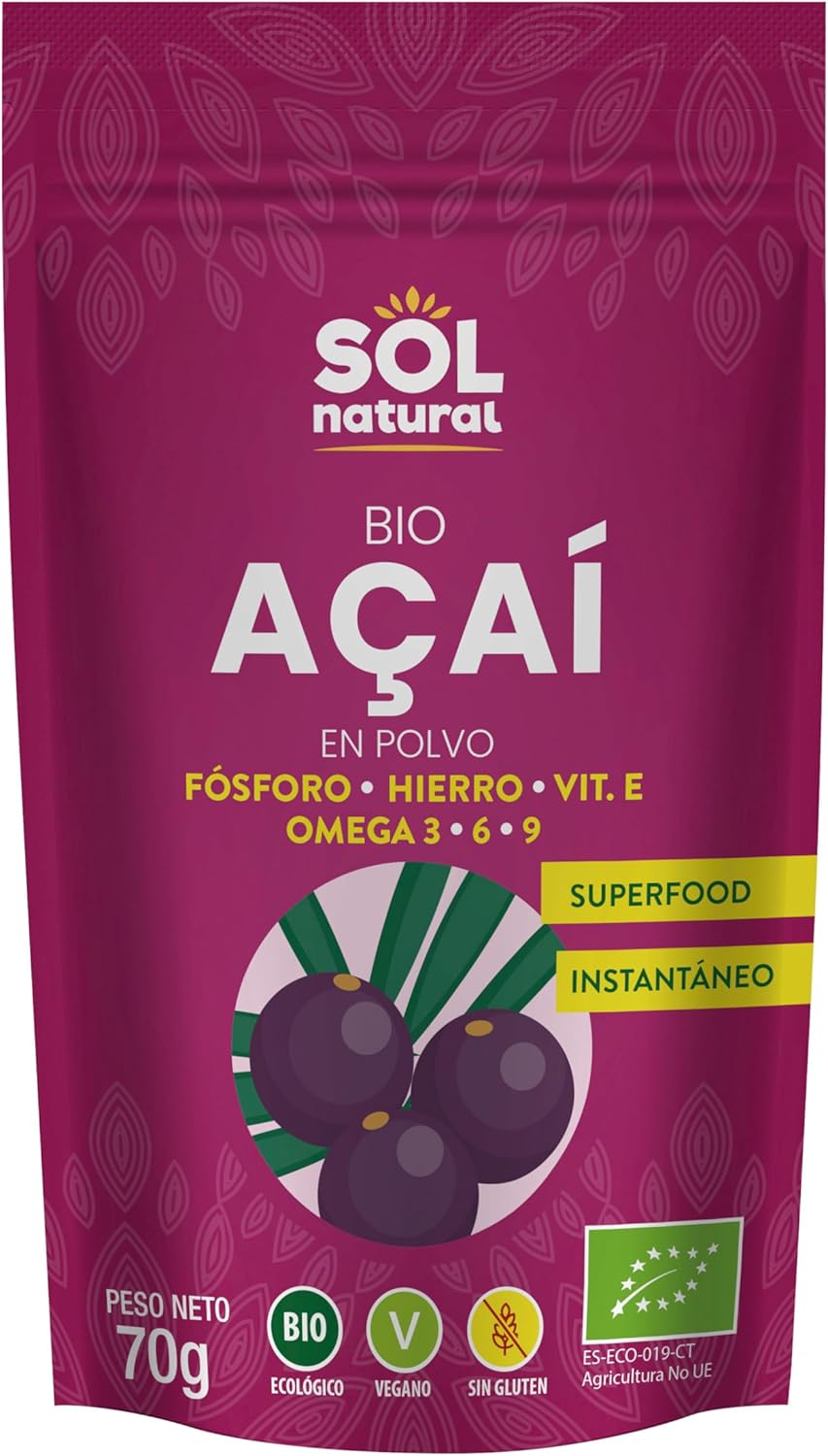 Acai in polvo Organic 70g Sol Natural