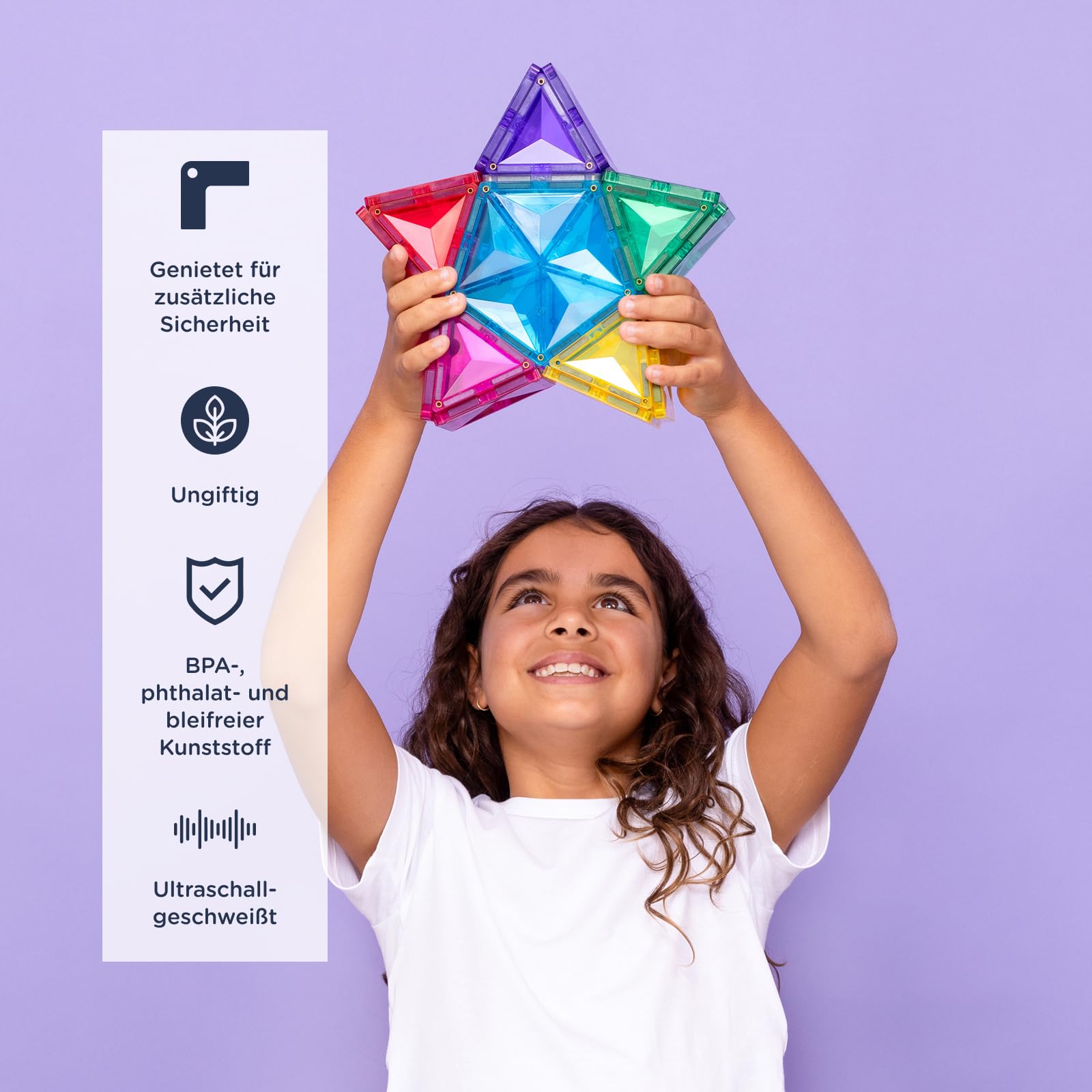 CONNETIX Magnetische Fliesen Light Star Paket, 28 Stück