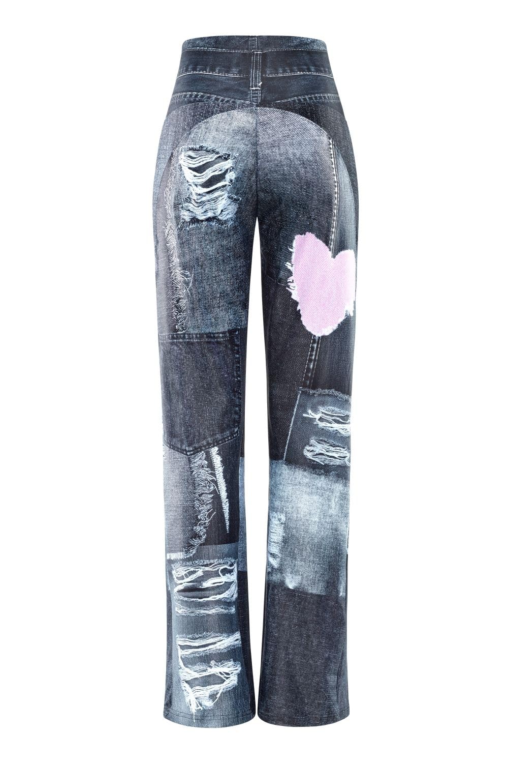 WINSHAPE Functional Comfort Wide Leg Pants Cul105c “High Waist” Im Jeans Print - Pantalon de survêtement - Moderne - Femme