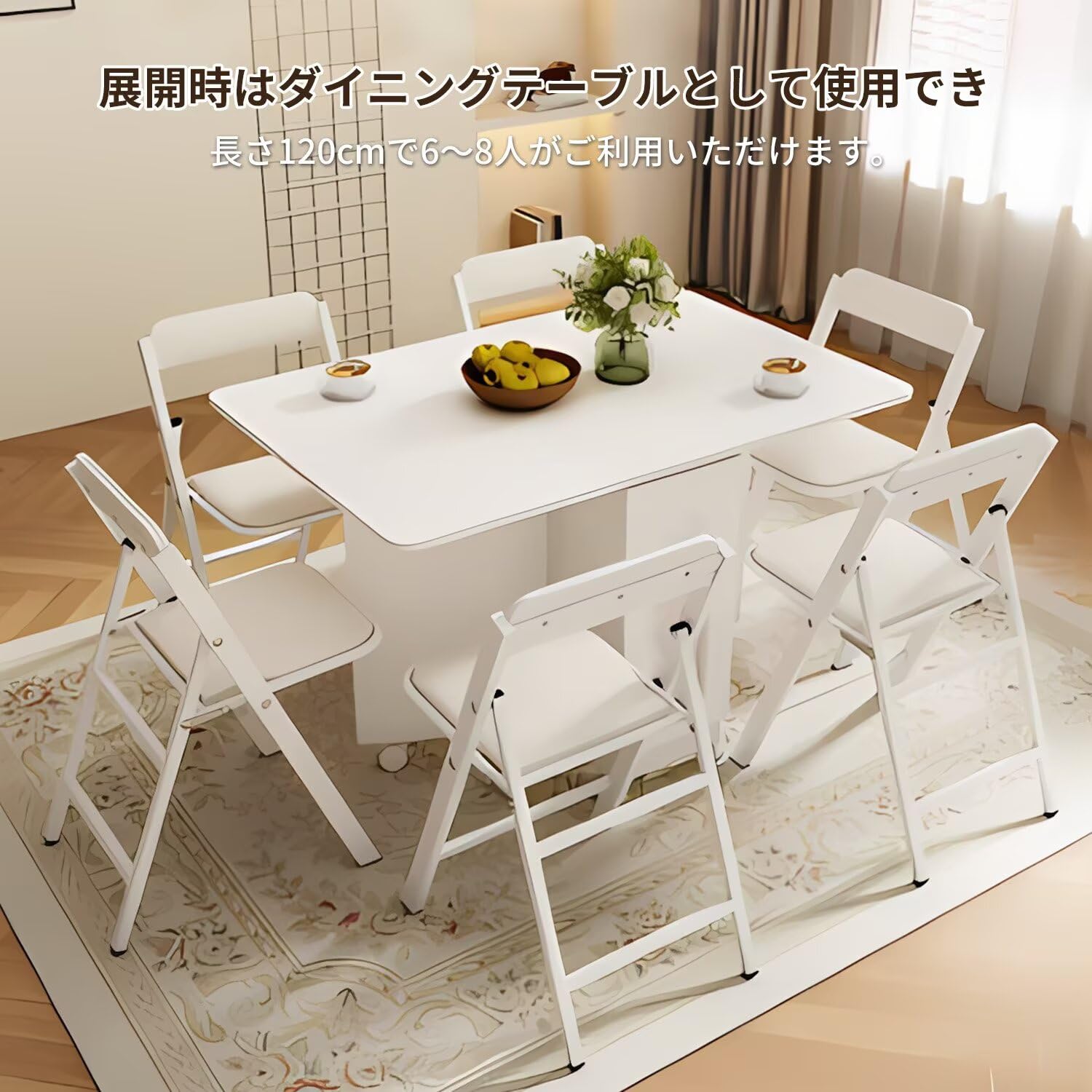 Amazon｜G-AVERIL 折りたたみ ダイニングテーブルセット 2人掛け 2人用