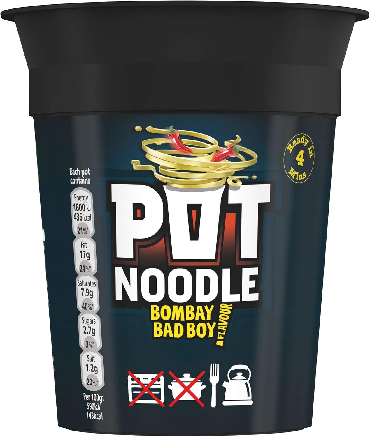 Pot Noodle Bombay Bad Boy 90 g (Pack of 12) Amazon.co.uk Grocery