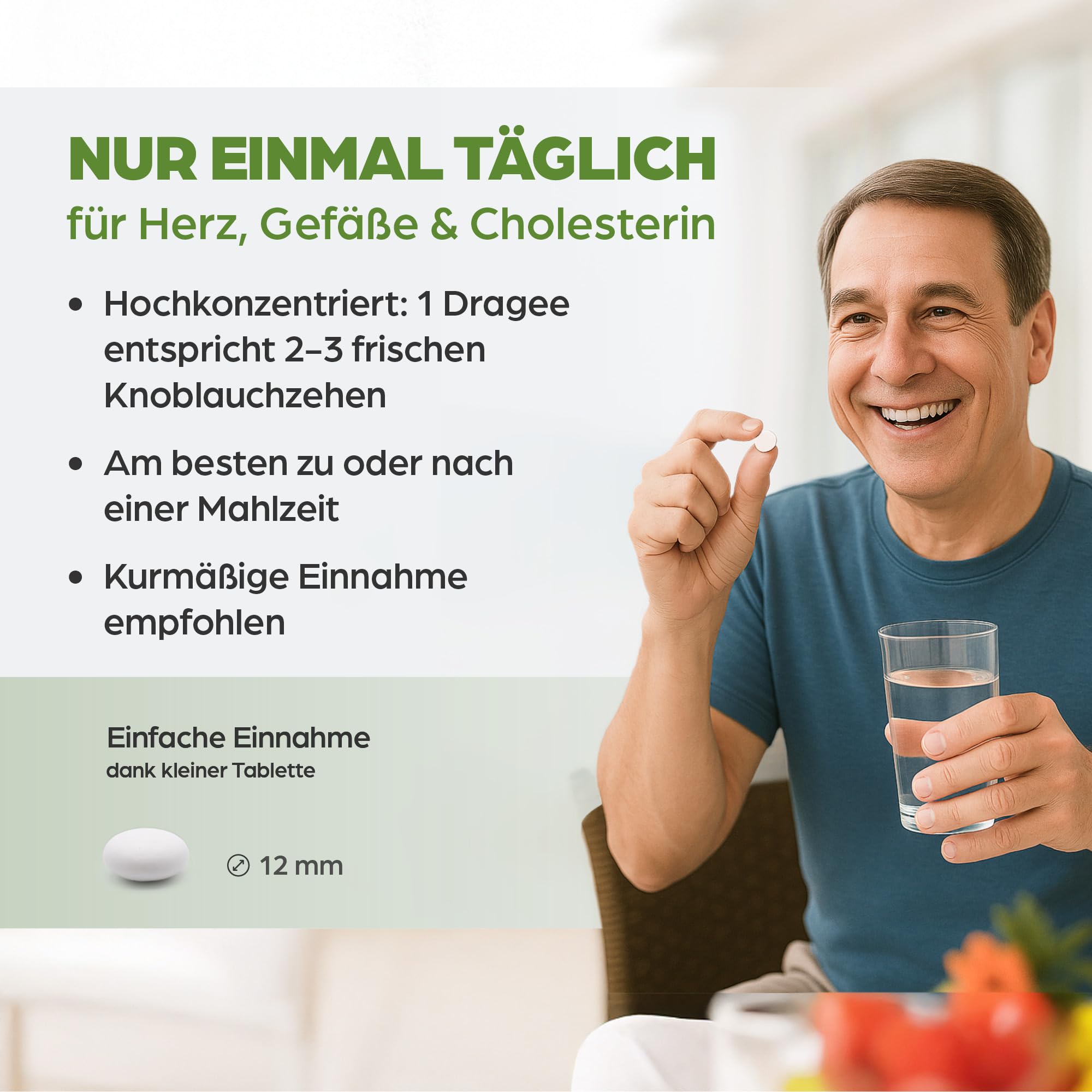 Dr. Böhm Knoblauch nur 1 Dragee täglich: Mit Knoblauch-Extrakt, 400mg, 30 Dragees