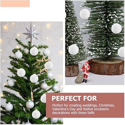 Miniatura 2 de Vaguelly 500 bolas de 0.591 in, bolas de espuma blanca de poliestireno, bolas de Navidad, bolas de modelado, para arte, manualidades, decoración de