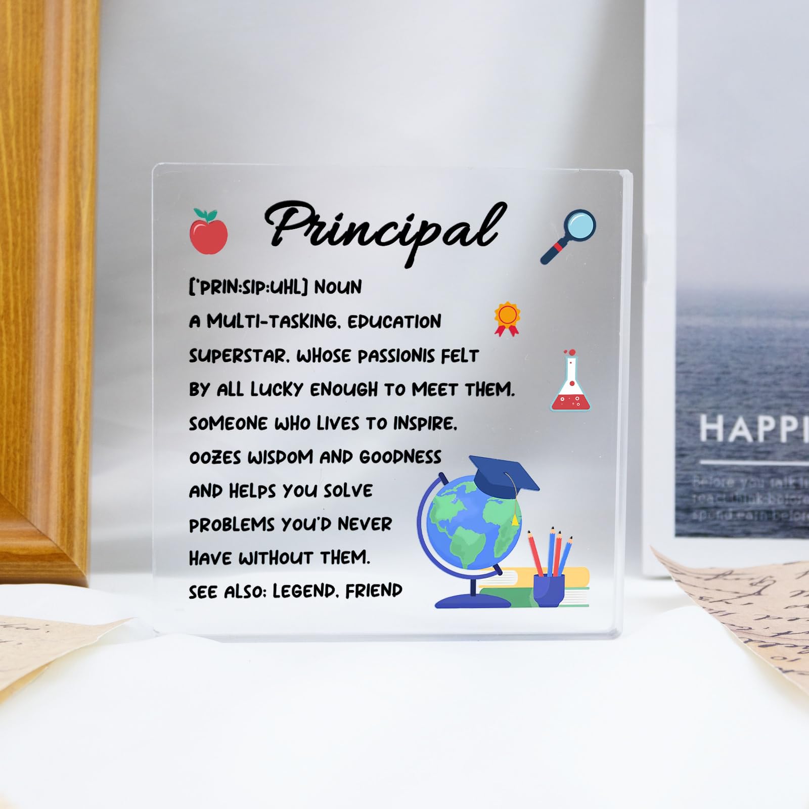 Principal Gifts For Women Men Principal Appreciation Gifts Administrative Professional Day Gift Acrylic Decorative Appreciation Birthday Retirement Graduation Gift For Principals Office Decor
