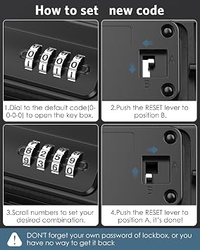 Portable Safe Box, Travel Safe Box for Beach, Waterproof Mini Security Case, Combination Anti-Theft Lock, with Removable Wire Rope Security Box for Office, Hotel, Cars (Black)