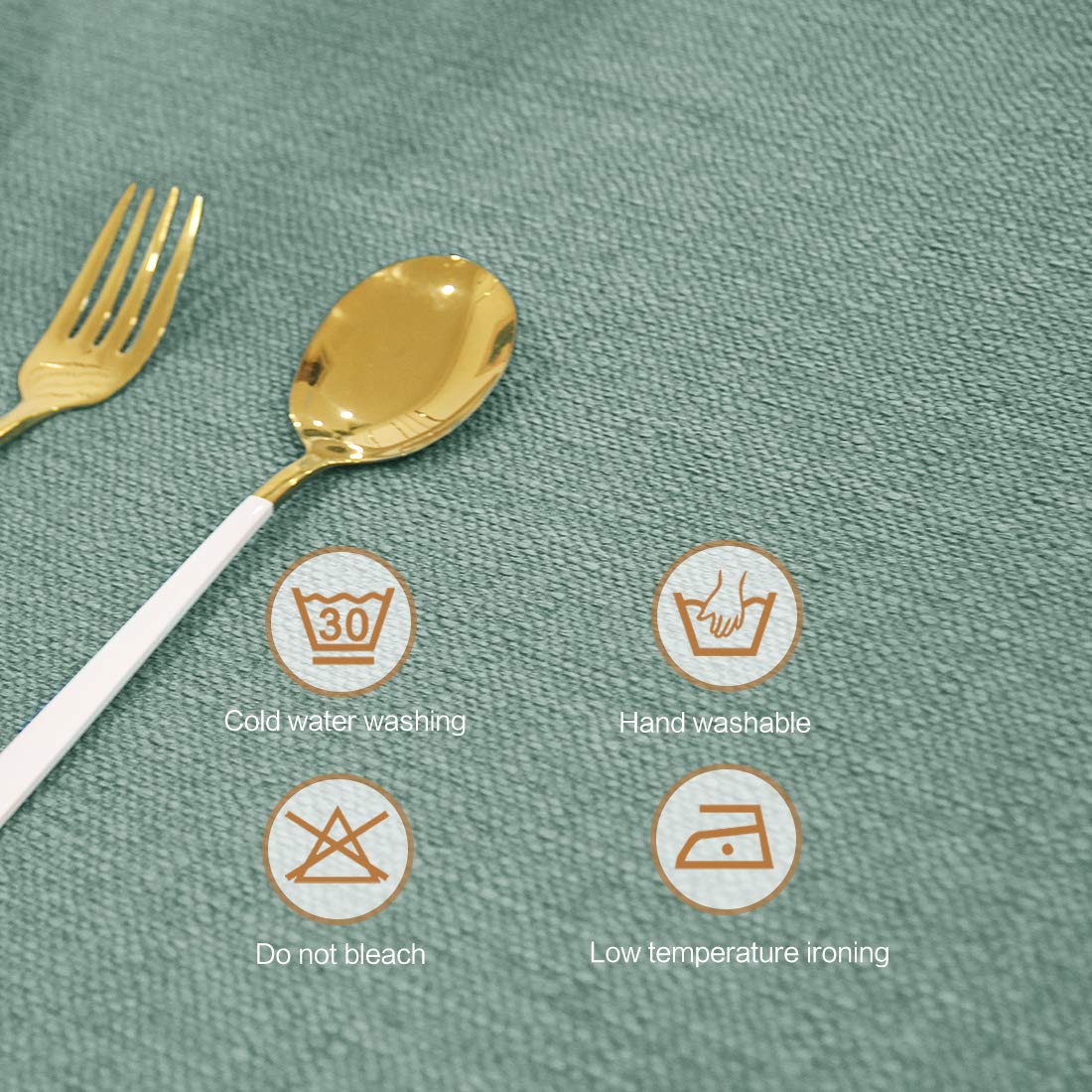 WAITER TREE Tovaglia Impermeabile Tovaglia Rettangolare in Effetto Lino per Cucina Ristorante