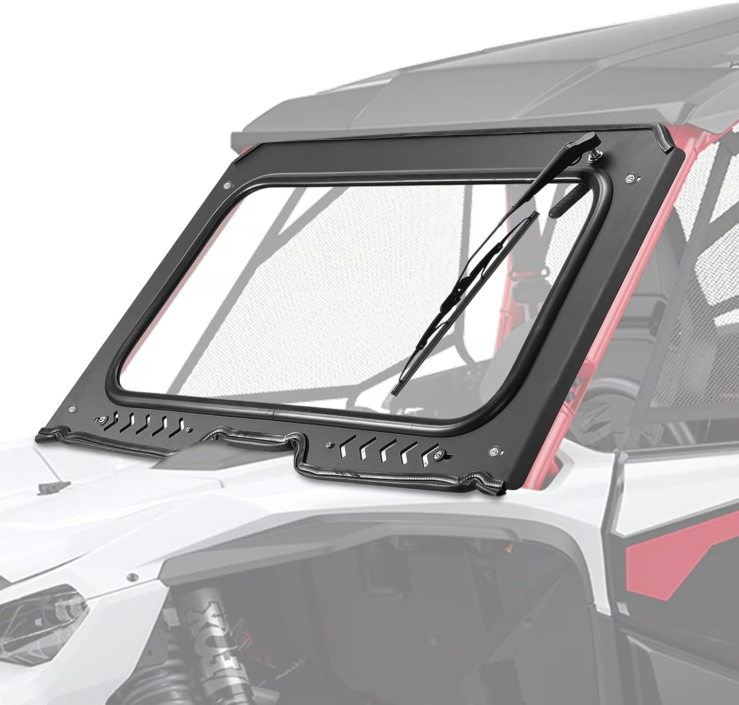 KEMIMOTO Glass Windshield w/ Sliding Vent Compatible with Talon 1000 2019-2026, 8MM DOT Safety Glass, Manual Wiper, Scratch Resistant, Clear Vision, UTV 1000 Windshield Accessories