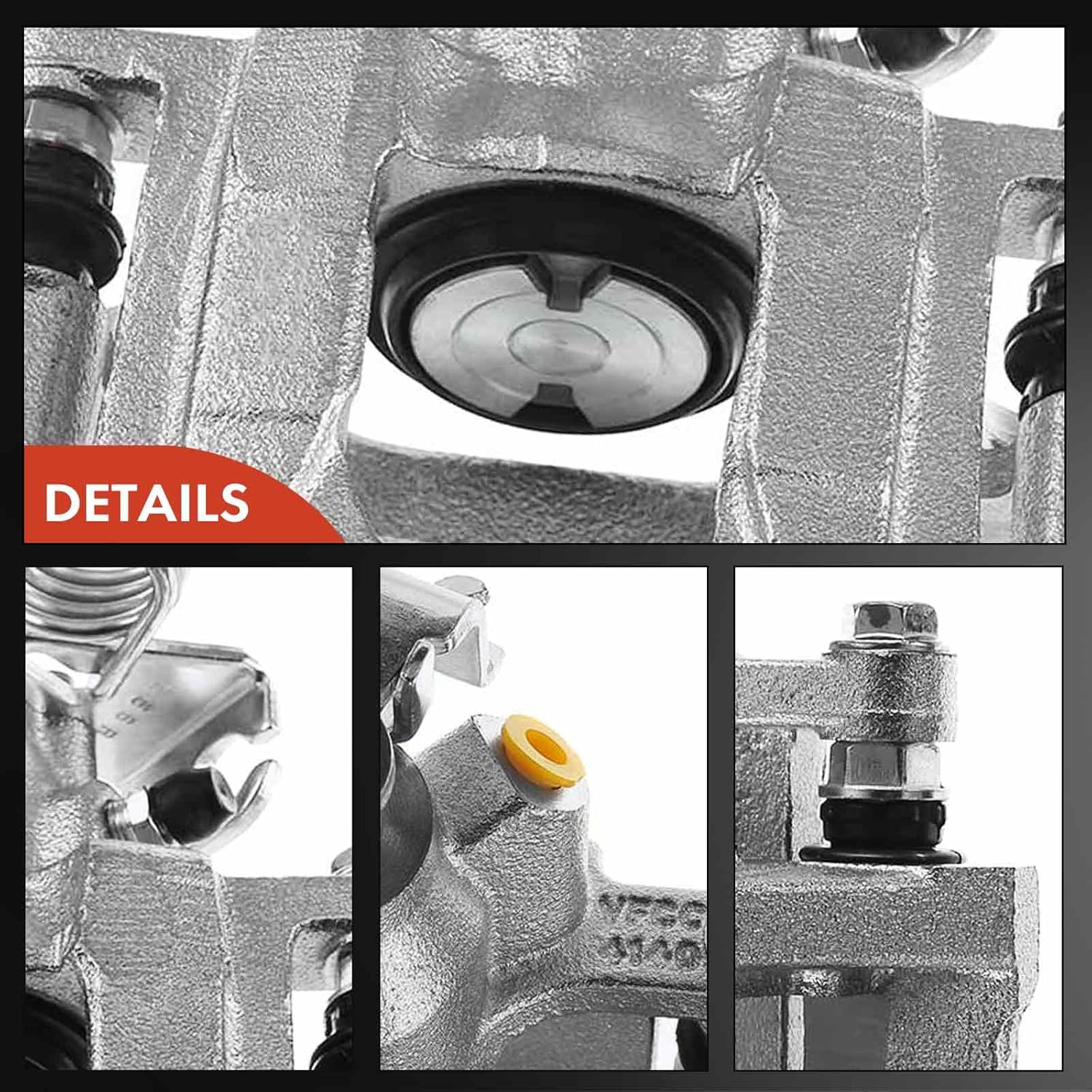 A-Premium Disc Brake Caliper Assembly with Bracket Compatible with Select Ford and Lincoln Models - Flex 2009 3.5L, MKS 2009-2011 3.7L, MKS 2010-2011 3.5L - Rear Right Passenger Side