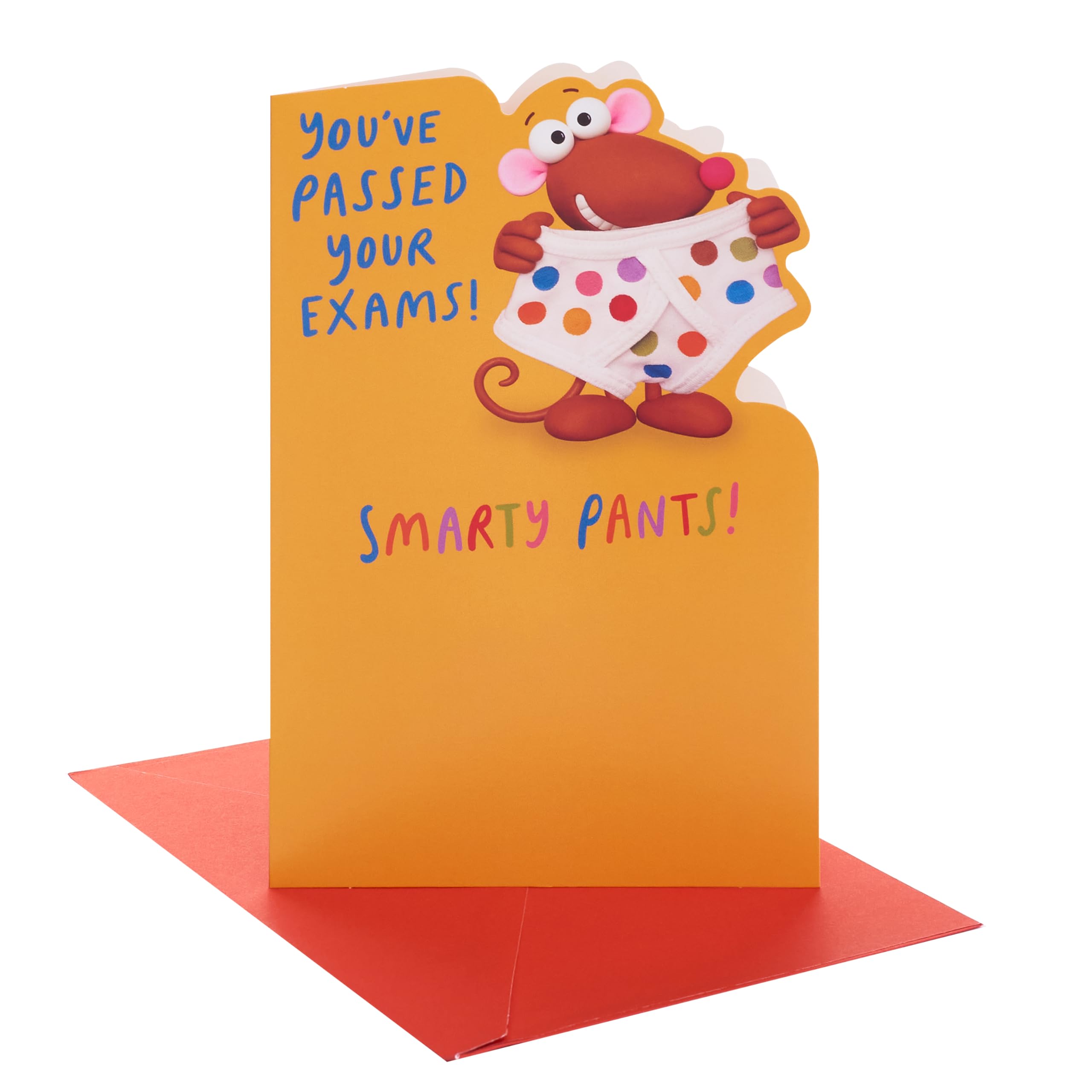 UK Greetings | Congratulations Card for Passing Exams | Congratulations/Proud of You | Her/Him | Crackers Exams Design | With Envelope | 13.7 x 21 cm