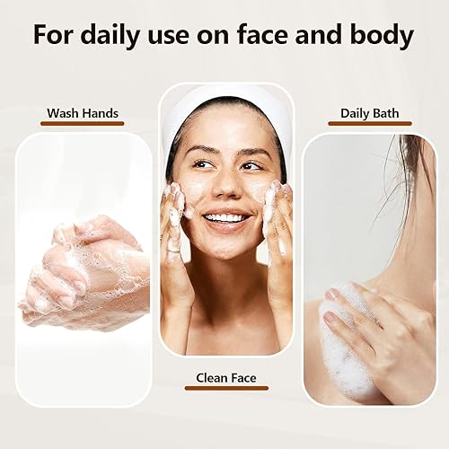 Miniatura 5 de Jabón de ácido kójico para manchas oscuras de hiperpigmentación, barra de jabón de cúrcuma para iluminar la piel con aceite de árbol de té, manteca