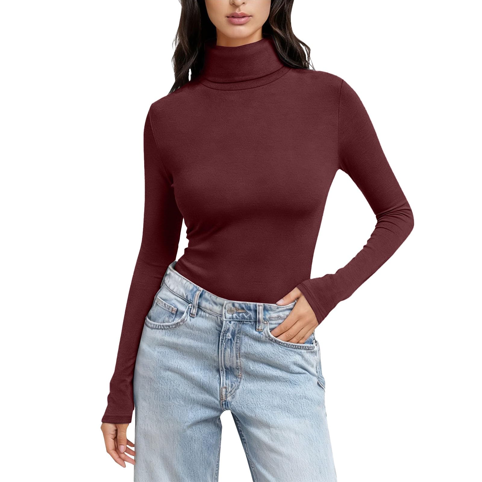 Womens Cashmere Turtleneck Tops Plus Size Mockneck Sweaters Casual Knitted Warm Fashion Pullover Sweater 2026