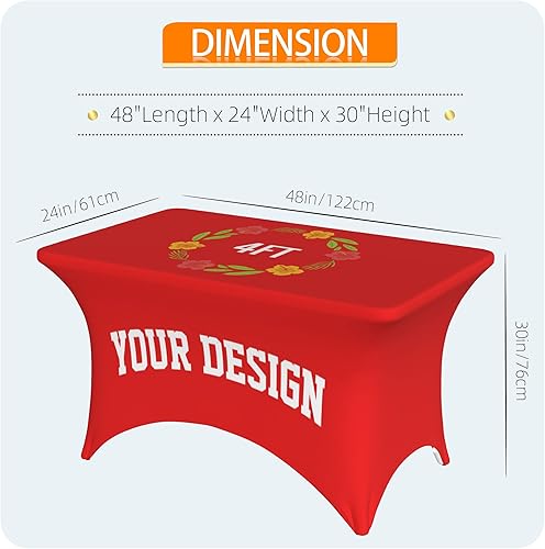 Miniatura 8 de Mantel personalizado con texto del logotipo de la empresa, mantel personalizado, mantel de elastano elástico personalizado para eventos de ferias