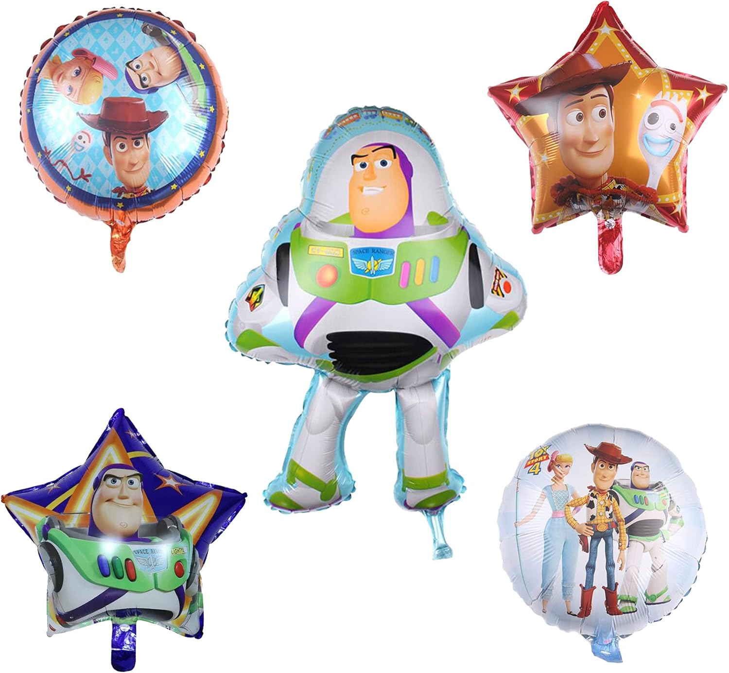 5PCS Toy Story Balloon Party Supplies 30" Foil Balloons for Kids Baby Shower Birthday Party