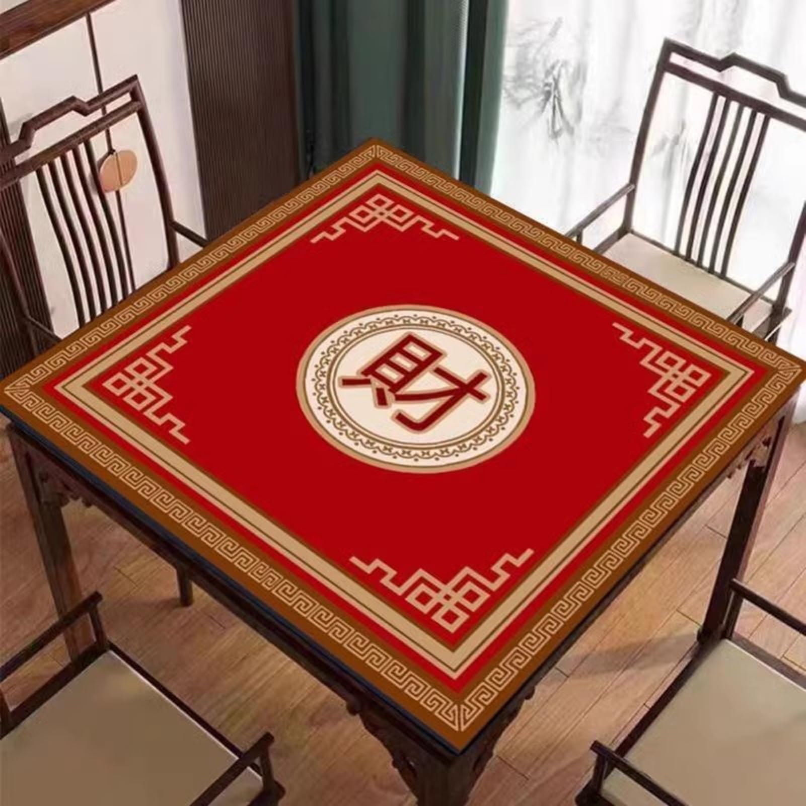 Tappetino Antiscivolo In Gomma Rossa, Tappetino Da Gioco Mahjong Tappetino Mahjong Addensato, Tappetino Mahjong Per Giocare Con Gli Amici(90cm/35in)
