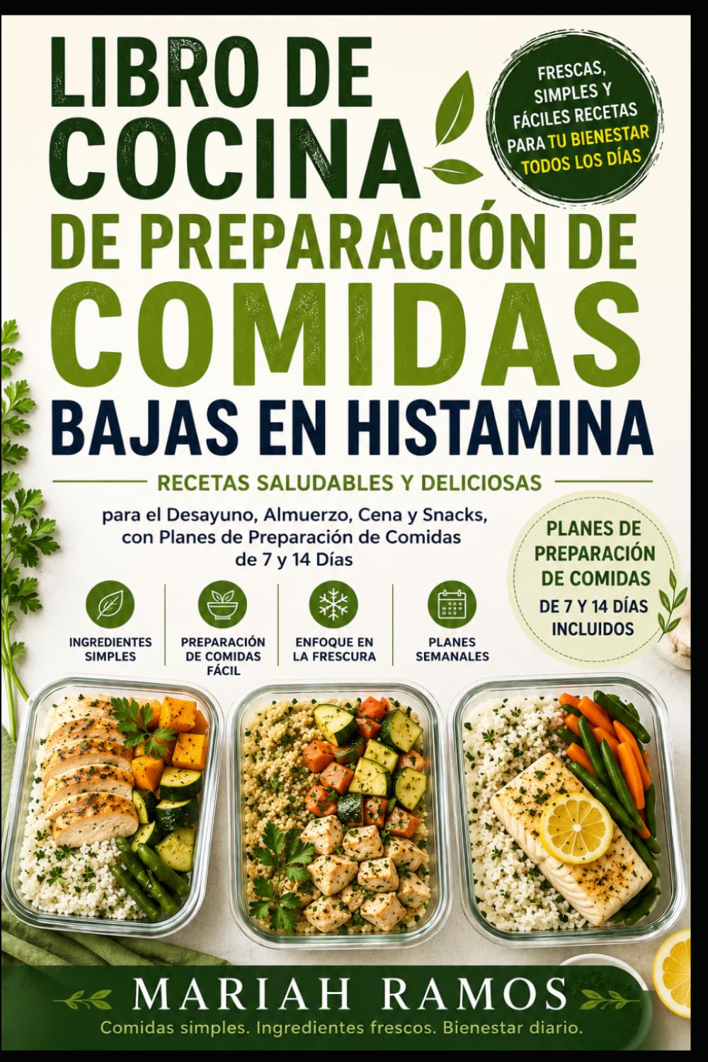 LIBRO DE COCINA DE PREPARACION DE COMIDAS BAJAS EN HISTAMINA