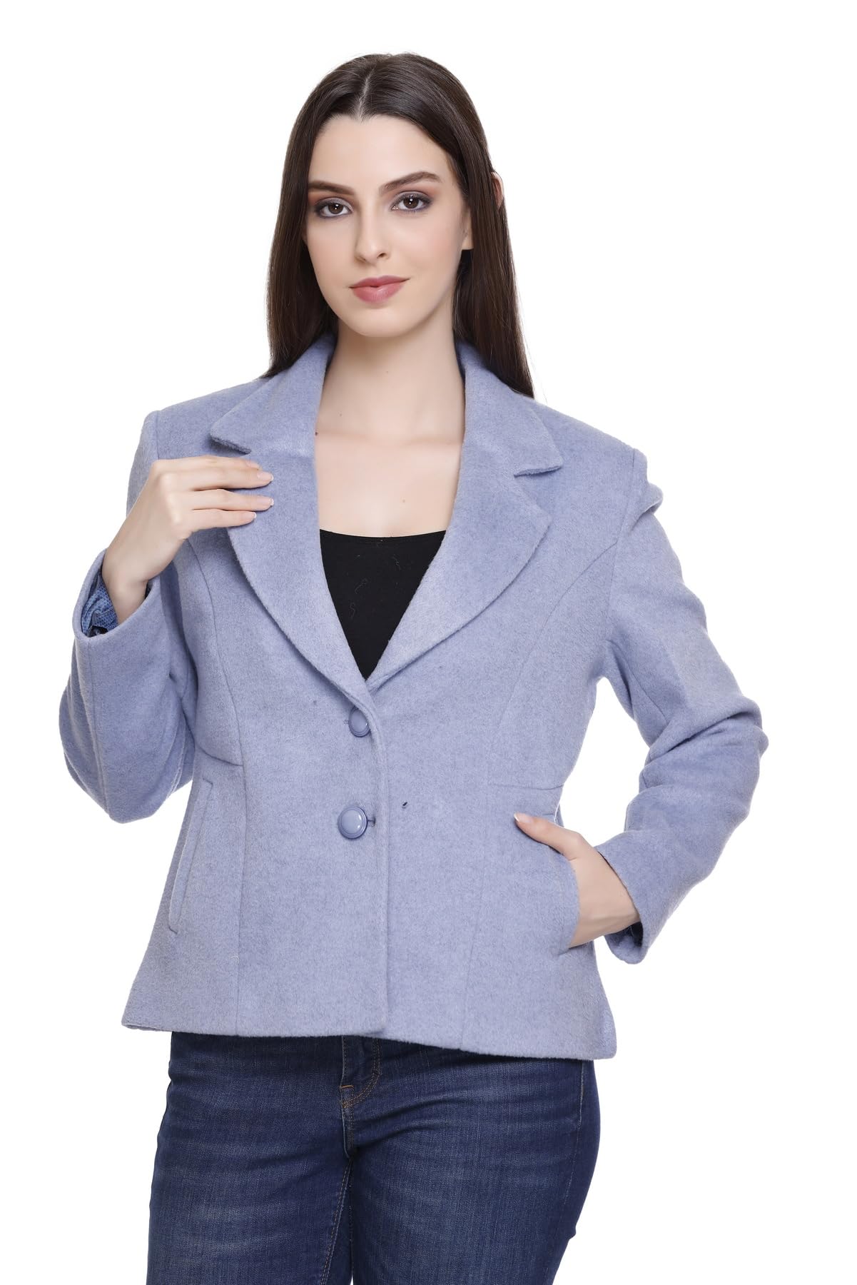 hood culture Women's Winter Tweed Coat-picture-13