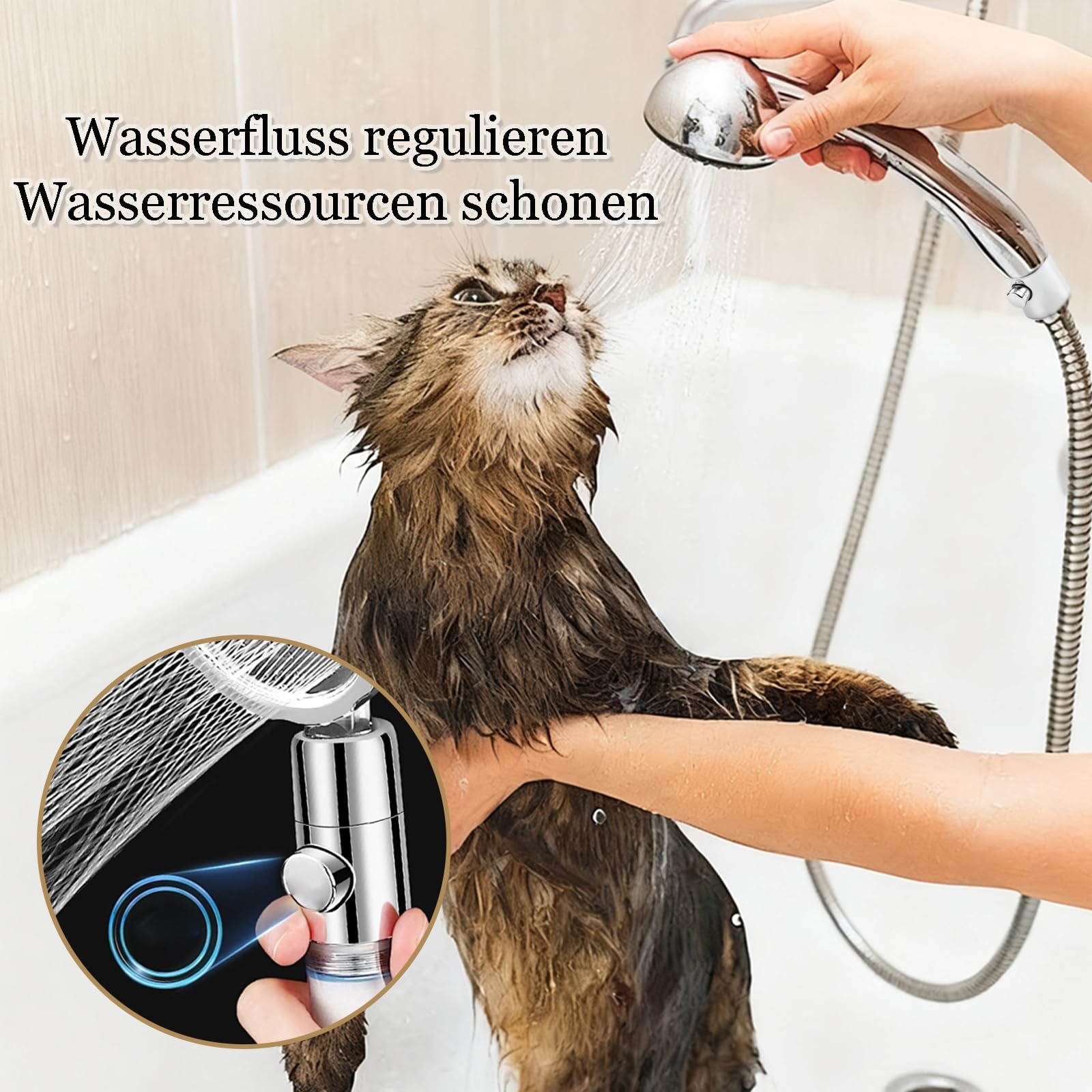 Produktbild von 2x Absperrventil 20 Mm (1/2″) – Durchflussbegrenzer Für Duschkopf, ABS Verchromt – Mit Dichtungen