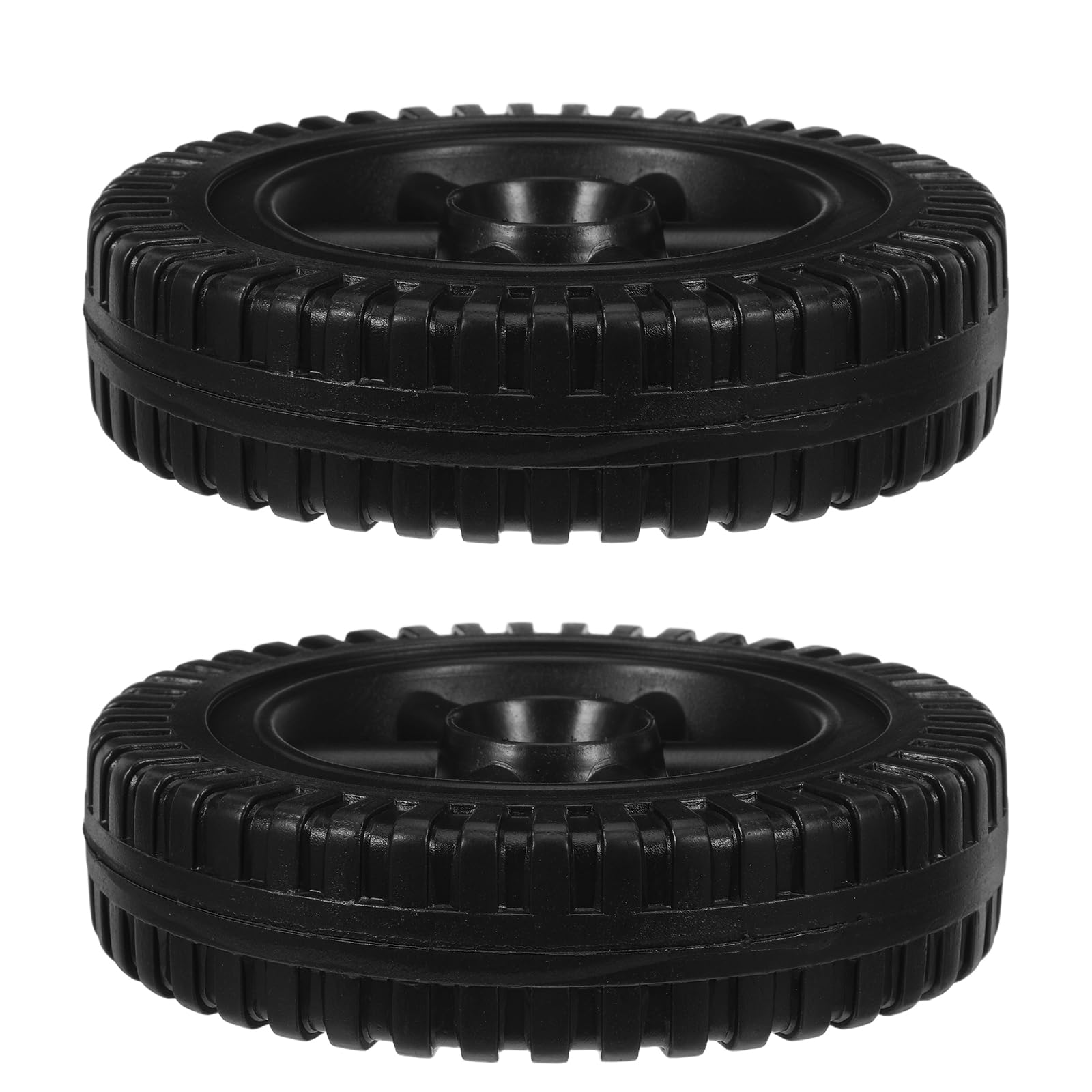 MOTHNUR 2 Pack 6 Inch Lawn Mower Wheels Replacement Plastic Hollow Blow Moulded Push Mower Wheels for Garden Tillers Lawn Sprayers Handtrucks and Generators