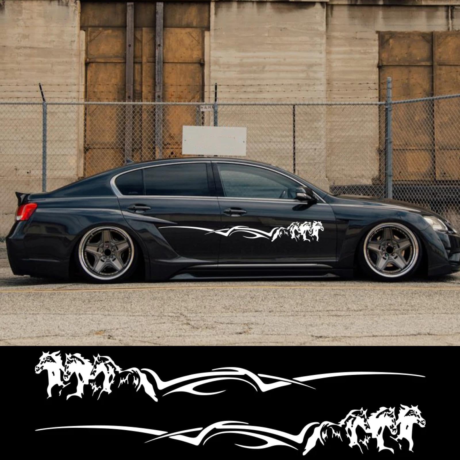 Adesivi Auto per Audi, per BMW, per Ford, Adesivo in Vinile con Silhouette di Testa di Cavallo per Auto