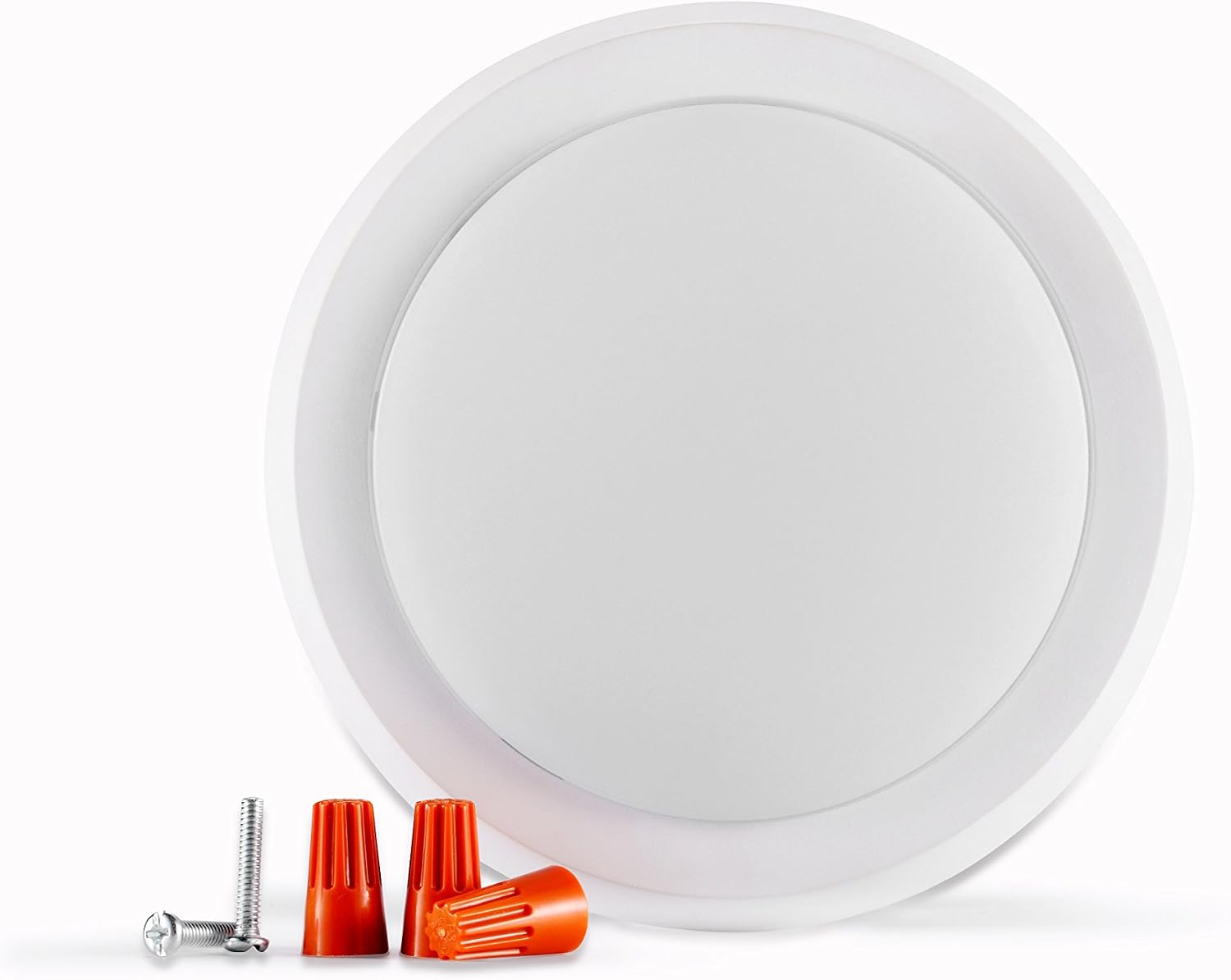 GetInLight 7 Inch Flush Mount LED Ceiling Light with ETL Listed, Bright White 4000K, Matte White Finish, IN-0302-2-WH-40