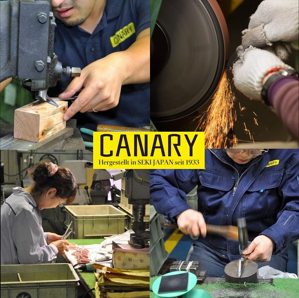CANARY Kleine Schere mit Abdeckung, 3,3 cm, TSA-geprüft, Mini-Schere für Reisen, Nähen, Schlüsselanhänger, japanische Edelstahlklinge, hergestellt in Japan, Grün