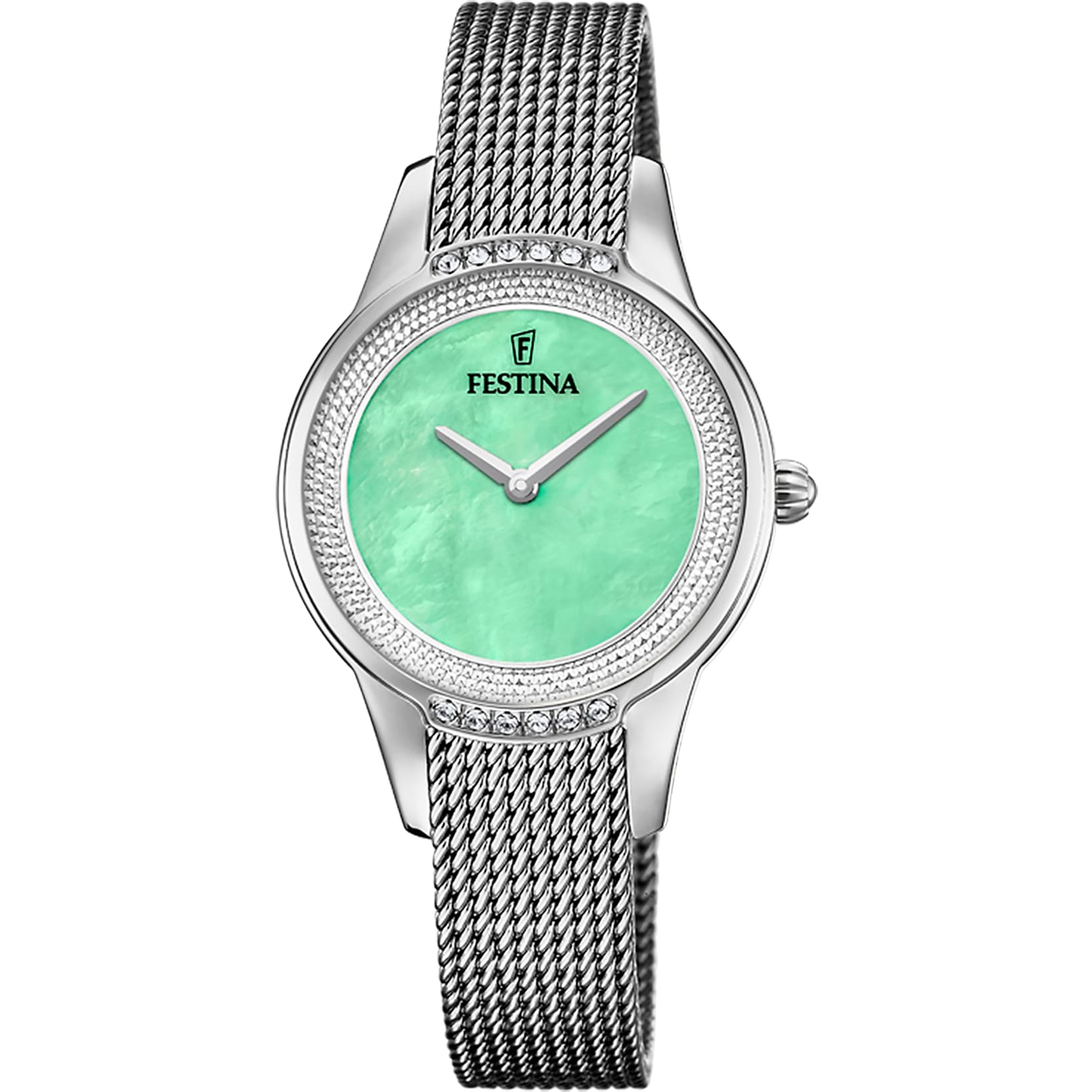 Festina Reloj Mujer Analógico de Acero Inoxidable 316l Plateado | Movimiento de Cuarzo, Cristal Mineral de Alta Resistencia, Resistente al Agua 5 ATM F20494/6, Mademoiselle