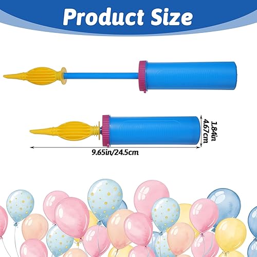 Miniatura 2 de Inflador de globos de mano de doble acción bidireccional, inflador de globos portátil para globos, anillos de natación, decoración de fiesta, regalo