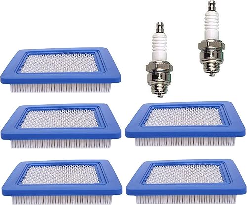 491588s - Filtro de aire para filtro de aire Briggs y Stratton (5 piezas) compatible con Briggs y Stratton 491588, Toro 20332, Craftsman 3364 Filtro