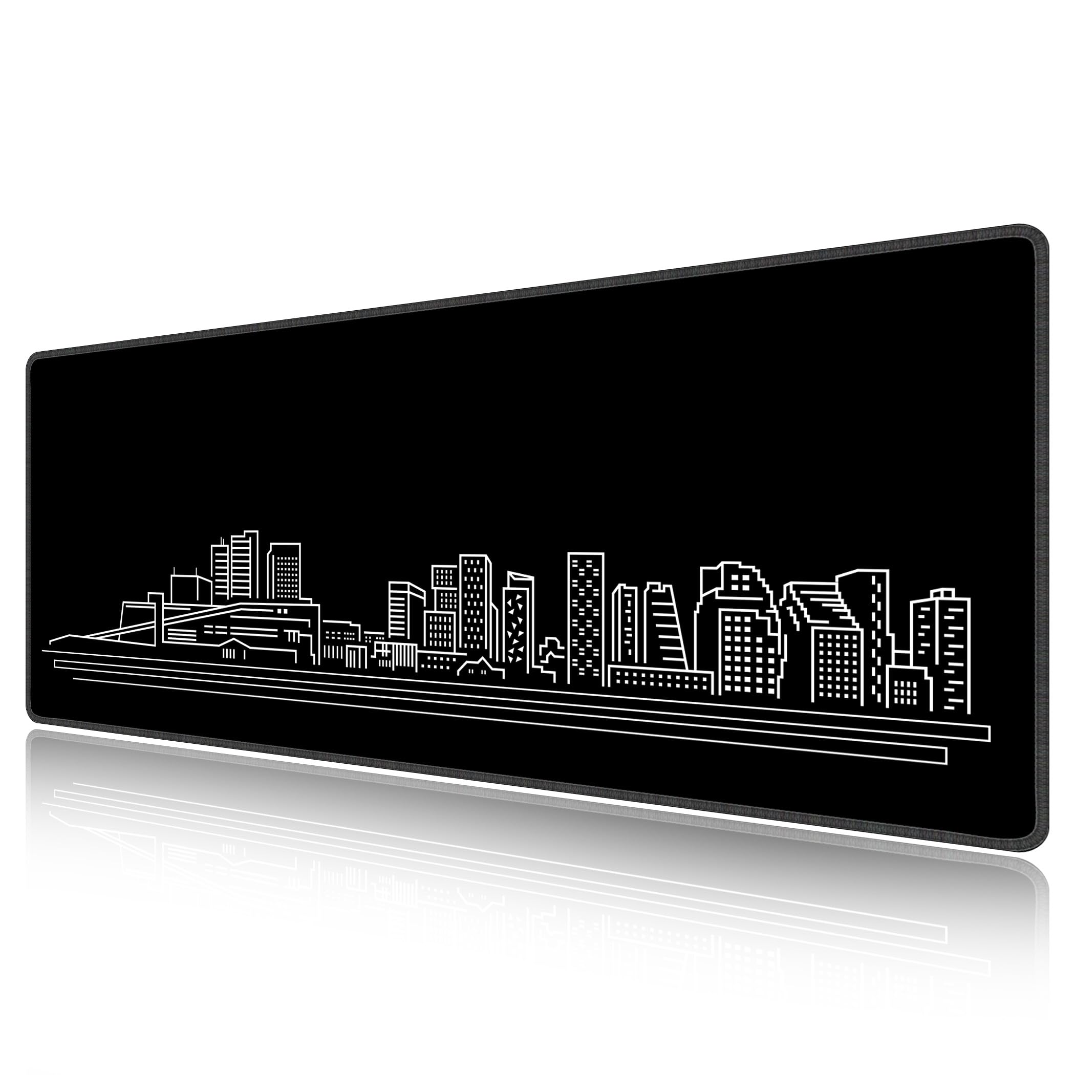 LL-COEUR Noir Grand Tapis de Souris de Jeu 1200x500x3MM Gamer Tapis de Bureau Large et Étendu XXL Speed Gaming Mousepad pour PC, Clavier et Ordinateur XL