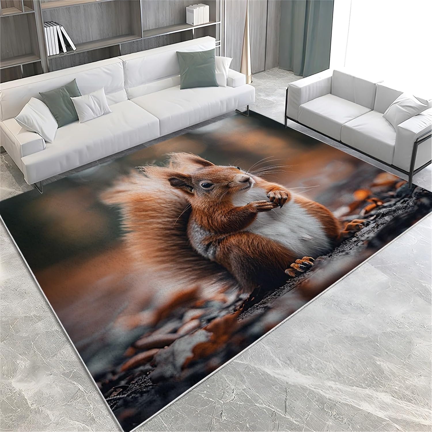 Tapis écureuil antidérapant fini les glissades tapis flanelle doux