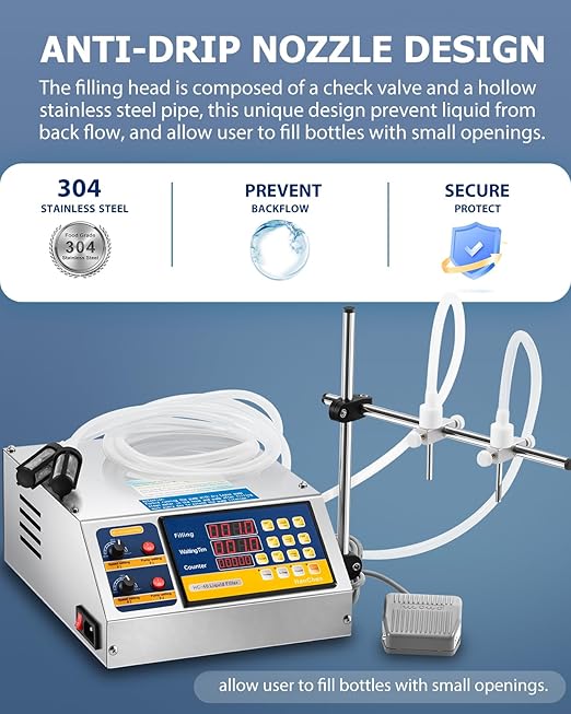 Llenadora Automática de Líquidos 2 Cabezales Rango Ajustable miniatura 4