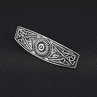 Vista 3 de Pasadores vikingos vintage para mujeres y niñas, pinzas de pelo celtas antiguas nórdicas, cuervo, para cabello grueso y delgado, pinzas francesas