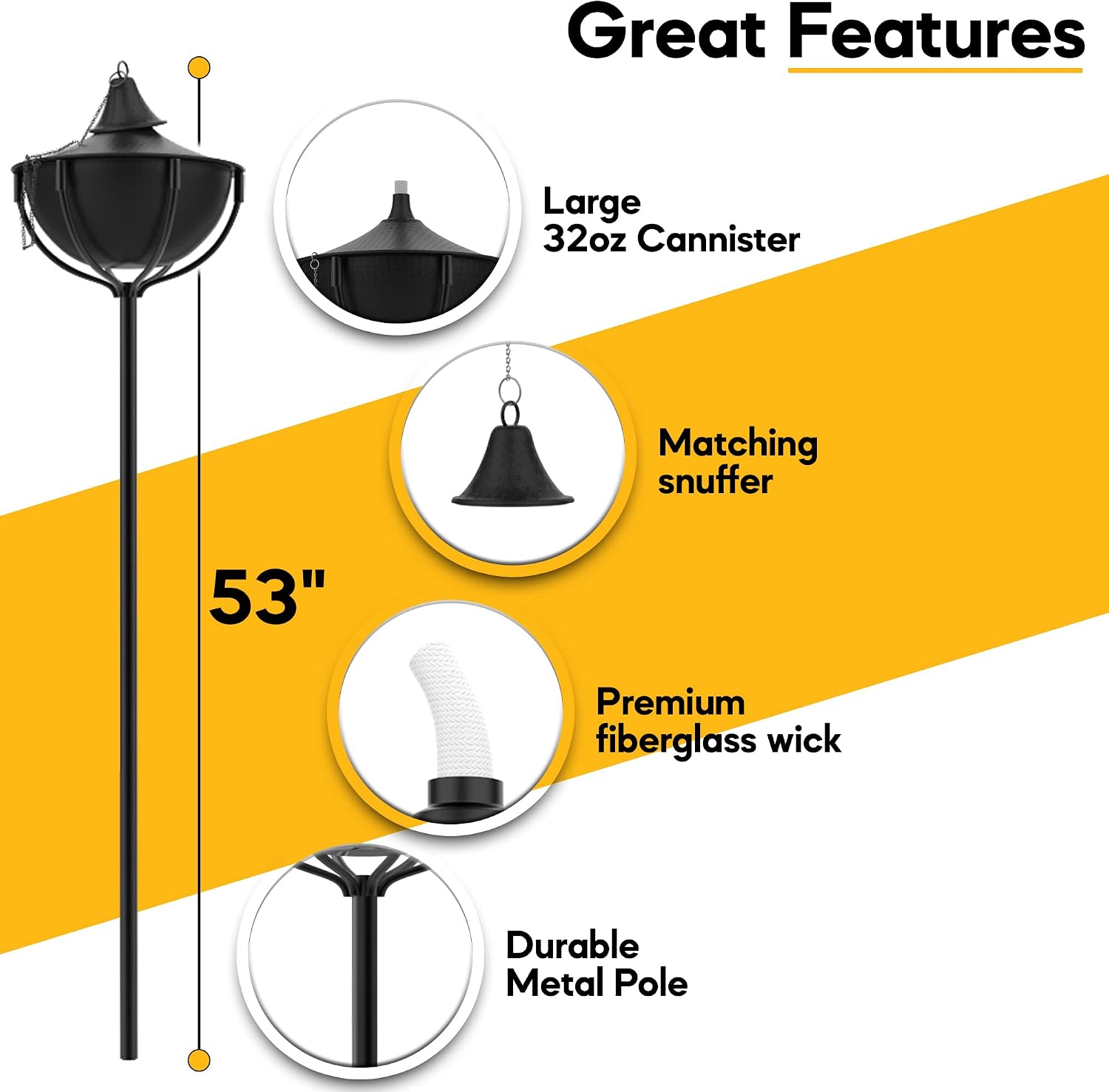 Best Deal Cheap 🛒 Legends Maui Outdoor Garden Torches with Poles, Set-of-4, (Cranberry) Review Product Legends Maui Outdoor Garden Torches with Poles, Set-of-4, (Cranberry)