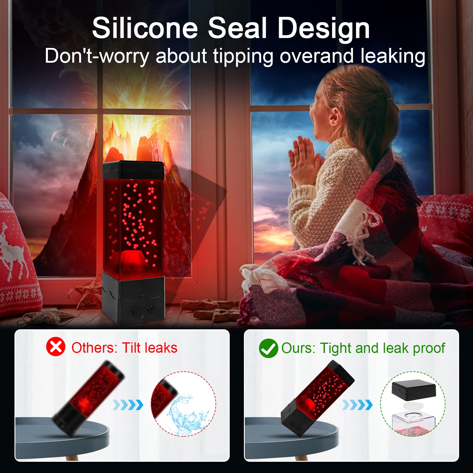 Lampada Lavica Vulcano 16 Colori Con Telecomando - Luce Atmosfera Per Casa, Regalo Bambini - Foto 12