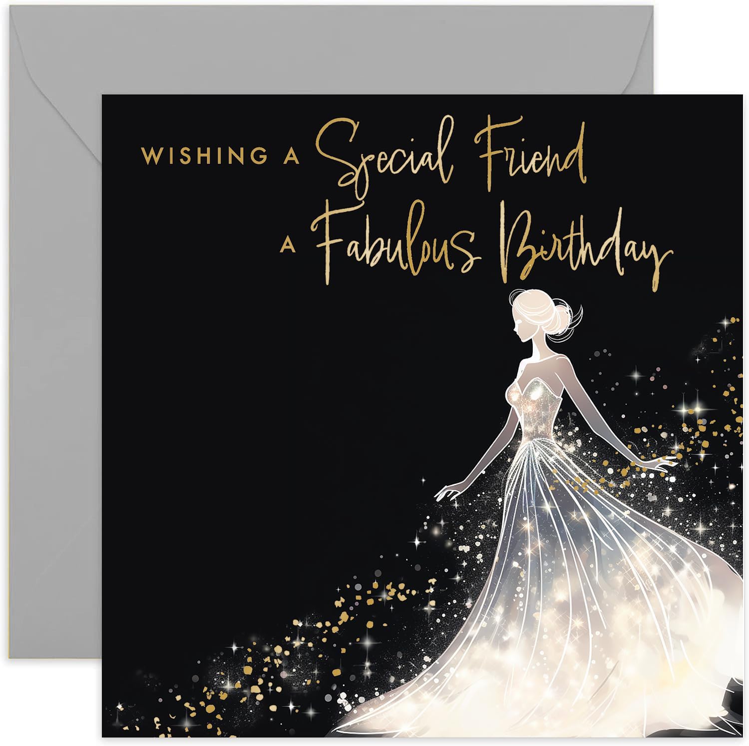Old English Co. 40th Birthday Card For Women - Special Gold Foil Birthday Cake Card Design - Birthday Card For Daughter, Sister, Aunty, Friend | Blank Inside With Envelope: Greeting Cards - View #11