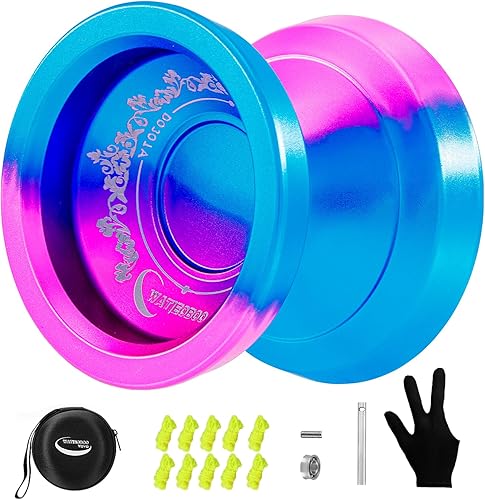 WATIEOBOO yoyo sensible yoyo para principiantes, yoyo profesional que no responde para adultos, yoyo de truco de metal profesional con kit de