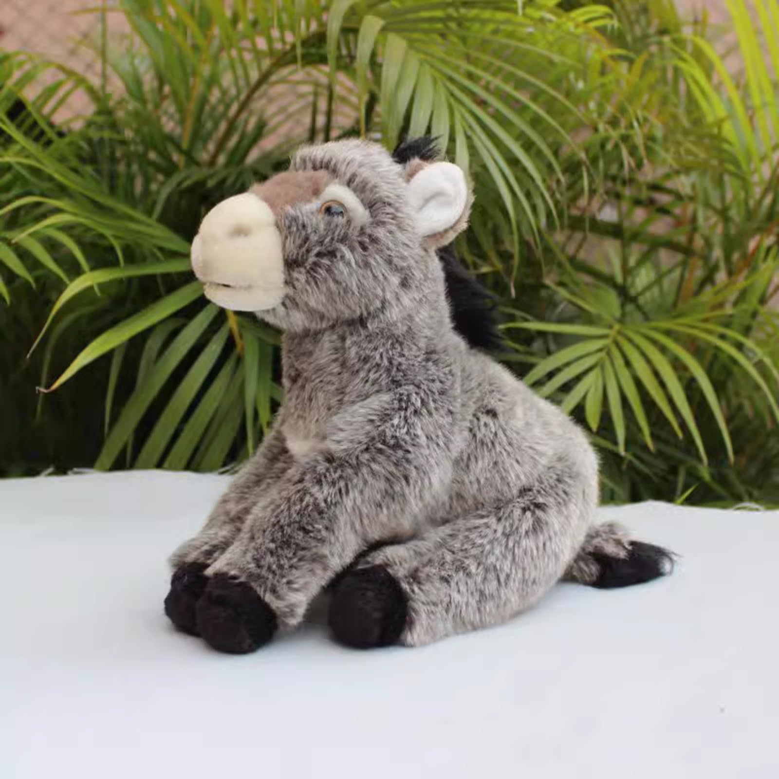 Amazon.co.jp: lilizzhoumax ロバのぬいぐるみ リアルなロバの