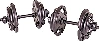 Vista 1 de The Step Fitness Adjustable Dumbbell Set or Barbell Weight Set, 35-60 lbs, with Collars, and Weights