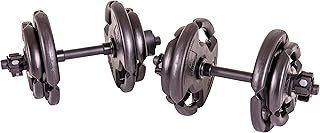 The Step Fitness Adjustable Dumbbell Set, 35 lbs with Dumbbell Bars, Collars, and Weights