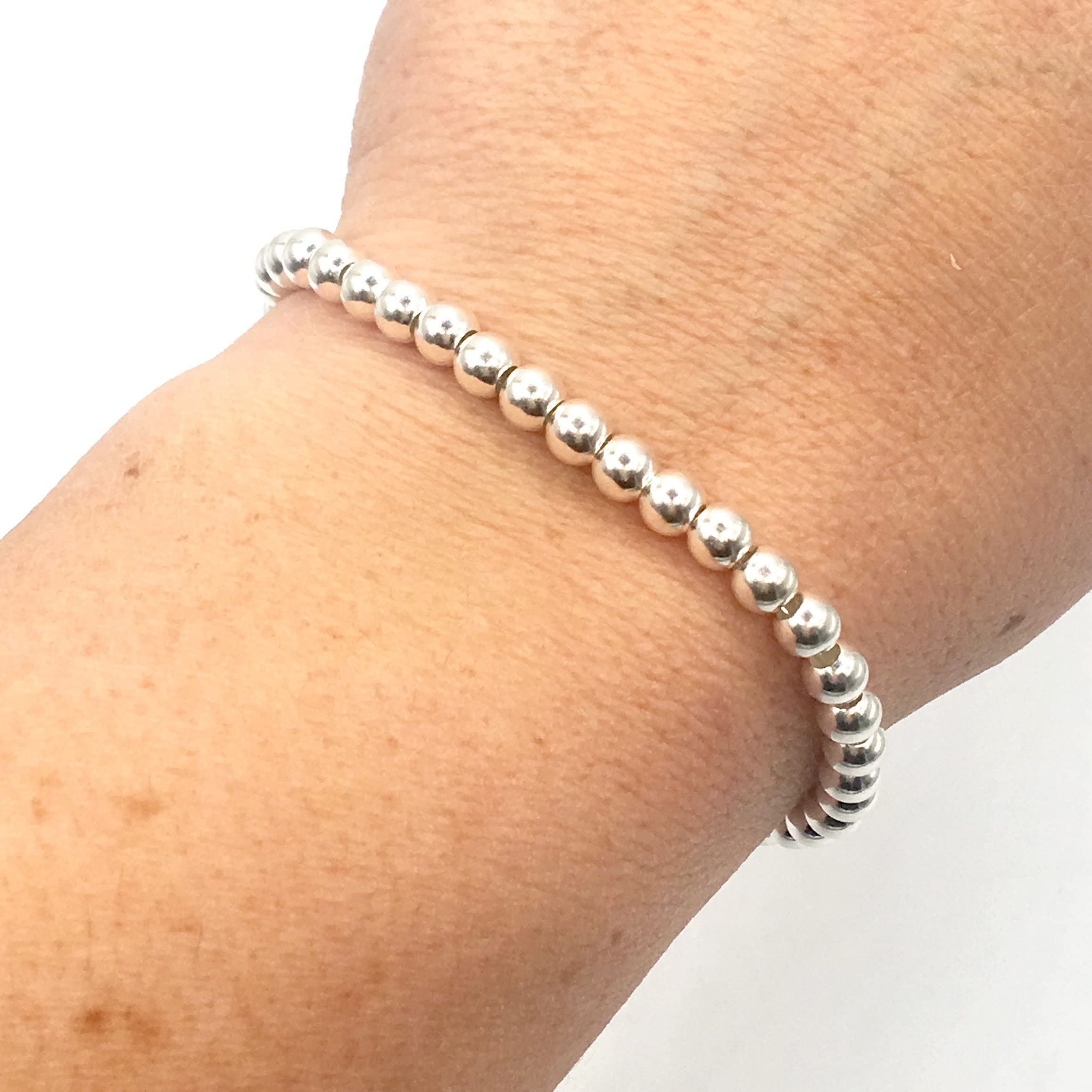 MASBARATA PULSERA BOLAS PLATA DE LEY.
