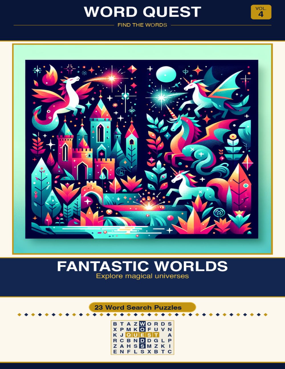 WORD QUEST Vol. 4: Fantastic Worlds: Explore magical universes