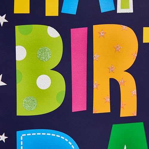 Miniatura 3 de SUNCOLOR Paquete de 2 bolsas de regalo grandes de 13 pulgadas con papel de seda para él (feliz cumpleaños)