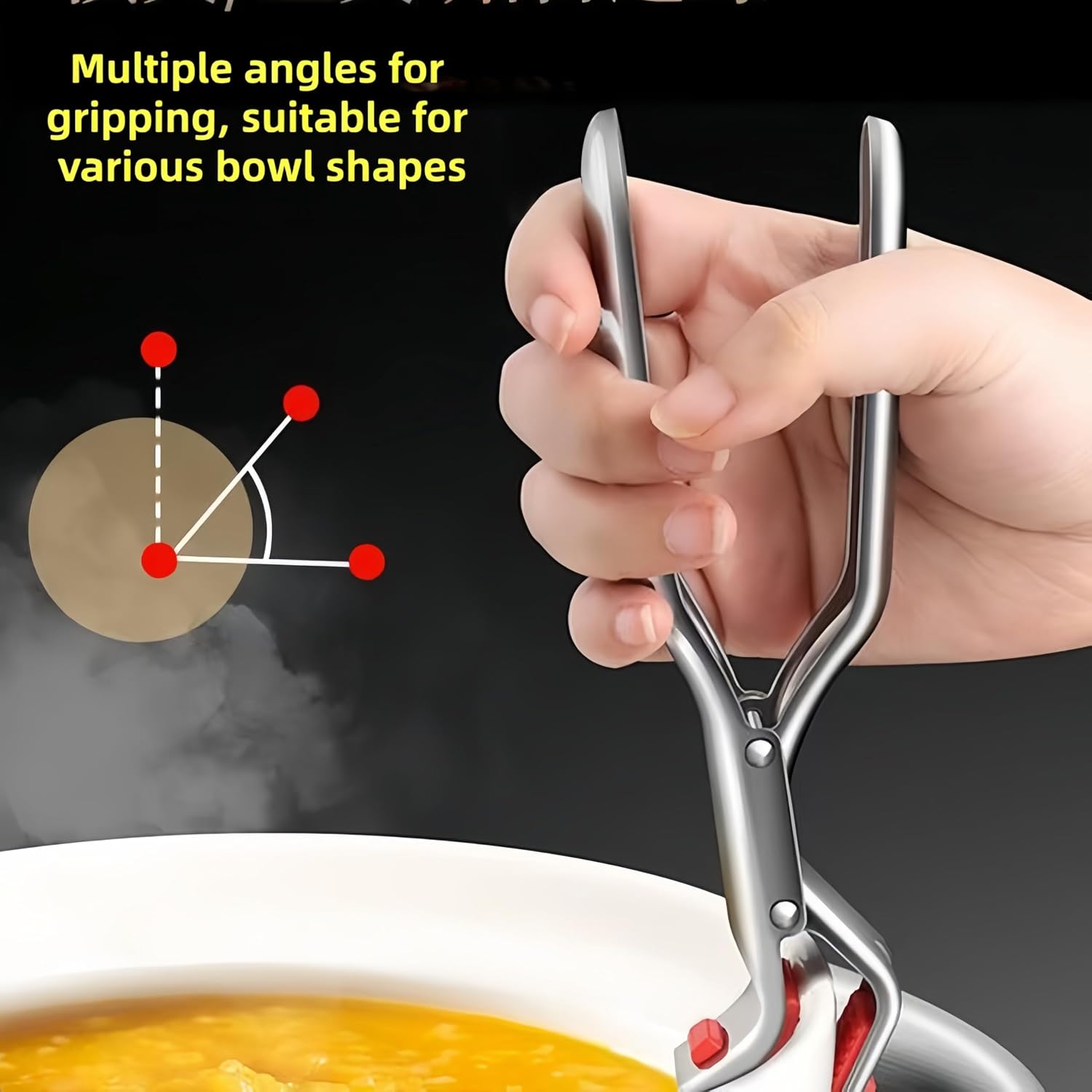 Heat-Resistant Silicone Nonslip Microwave Clips Unique Kitchen Gadgets 2026 For Hot Pans Food Anti Scald,Oven Safe Baking Stainless Steel Pizza Steamed Dishes Bowls And Air Fryer (2a） image 2