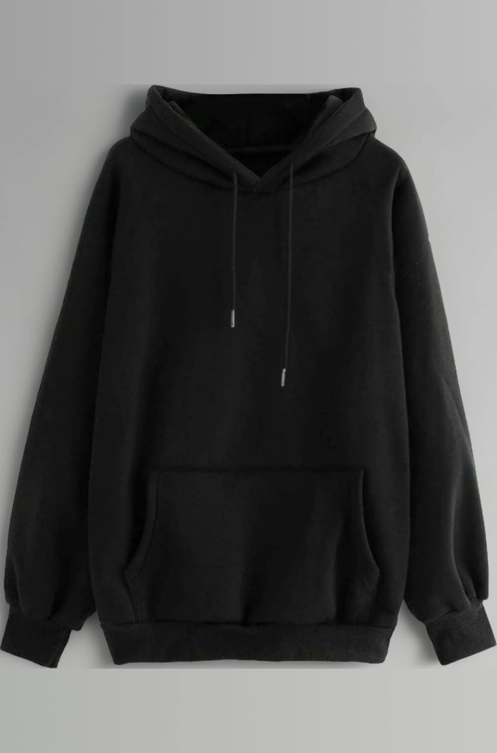 Solid Hooded Cotton Fleece Sweatshirt for WOMEN-VMACK639218